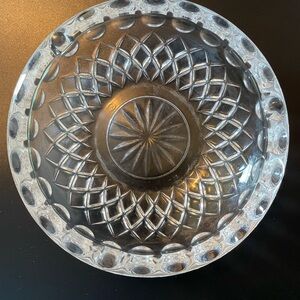 Vintage Crystal Glass Ashtray